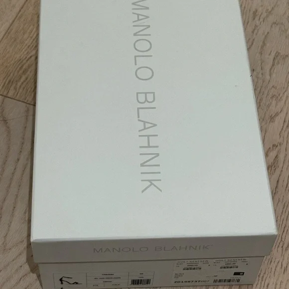 Manolo Blahnik Tan Brown Leather Heel Sandals - Picture 8 of 8